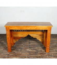 HAND CARVED SOLID RECLAIMED TEAK WOOD CONSOLE