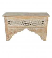 HAND CARVED SOLID WOOD CONSOLE TAB;E