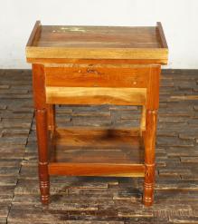 SOLID RECLAIMED TEAK WOOD END TABLE / NIGHTSTAND