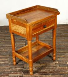 SOLID RECLAIMED TEAK WOOD END TABLE / NIGHTSTAND