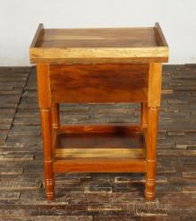 WOODEN 1 DRAWER END TABLE