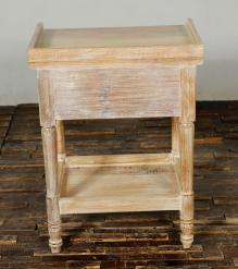 SOLID RECLAIMED TEAK WOOD END TABLE W/ DRAWER