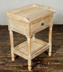 SOLID RECLAIMED TEAK WOOD END TABLE W/ DRAWER
