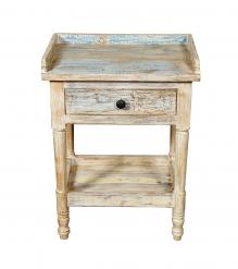 SOLID RECLAIMED TEAK WOOD END TABLE / NIGHTSTAND