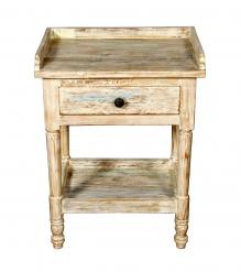 SOLID RECLAIMED TEAK WOOD END TABLE / NIGHTSTAND