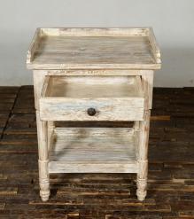 SOLID RECLAIMED TEAK WOOD END TABLE / NIGHTSTAND
