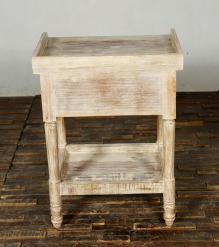 SOLID RECLAIMED TEAK WOOD END TABLE / NIGHTSTAND