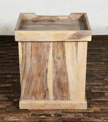 SOLID ROSEWOOD NIGHTSTAND W/ TRAY TOP END TABLE