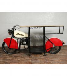 SOLID WOOD & IRON BIKE BAR