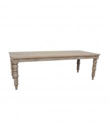 SOLID WOOD DINING TABLE W/ TURNED LEG