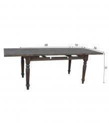 EXTENDABLE SOLID WOOD DINING TABLE W/ SELF-STORING EXTENSIONS