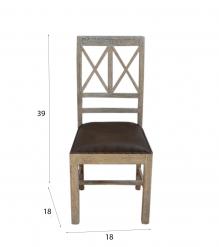 Wood  Leather Chair