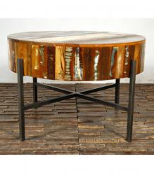 SOLID RECLAIMED TEAK WOOD W/ METAL COFFEE TABLE