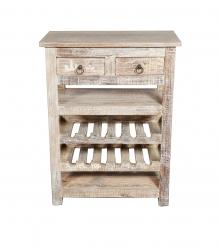 SOLID RECLAIMED TEAK WOOD WINE CABINET