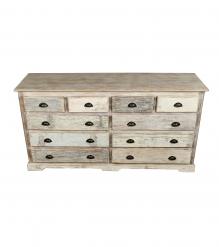 SOLID RECLAIMED TEAK WOOD 10 DRAWER DRESSER CHEST BUREAU SIDEBOARD