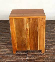 SOLID RECLAIMED TEAK WOOD END TABLE / NIGHTSTAND W/ 3 DRAWERS