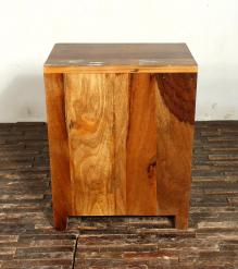 SOLID RECLAIMED TEAK WOOD END TABLE / NIGHTSTAND W/ 3 DRAWERS