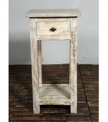 SOLID RECLAIMED TEAK WOOD END TABLE W/ DRAWER