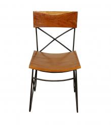 SOLID RECLAIMED TEAK WOOD & IRON CHAIR