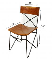 SOLID RECLAIMED TEAK WOOD & IRON CHAIR