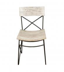 SOLID RECLAIMED TEAK WOOD & IRON CHAIR