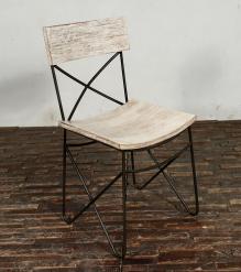 SOLID RECLAIMED TEAK WOOD & IRON CHAIR