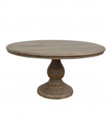 ROUND SOLID WOOD DINING TABLE