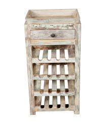 SOLID RECLAIMED TEAK WOOD WINE BAR W/ DRAWER & TRAY