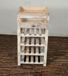 SOLID RECLAIMED TEAK WOOD WINE BAR W/ DRAWER & TRAY