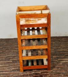 SOLID RECLAIMED TEAK WOOD WINE BAR W/ DRAWER & TRAY