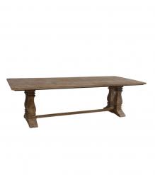 9' SOLID WOOD PEDESTAL DINING TABLE
