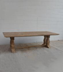 9' SOLID WOOD PEDESTAL DINING TABLE