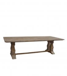 9' SOLID WOOD PEDESTAL DINING TABLE