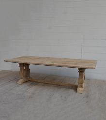 9' SOLID WOOD PEDESTAL DINING TABLE