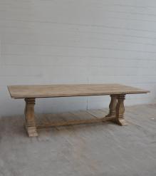 9' SOLID WOOD PEDESTAL DINING TABLE