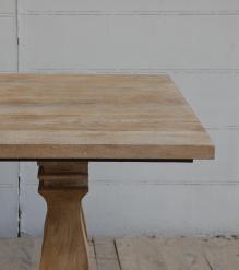 9' SOLID WOOD PEDESTAL DINING TABLE
