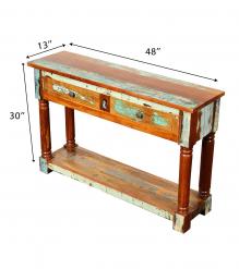 SOLID RECLAIMED TEAK WOOD CONSOLE