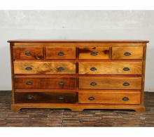10 DRAWER RECLAIMED TEAK CHEST BUREAU SIDEBOARD