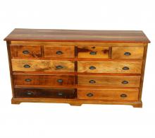 10 DRAWER RECLAIMED TEAK CHEST BUREAU SIDEBOARD