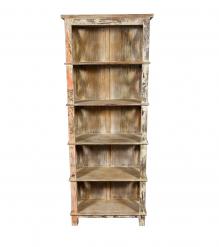 RECLAIMED TEAK 5 SHELF BOOKCASE DISPLAY CASE