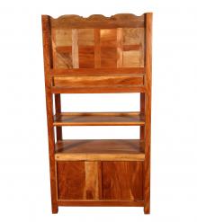 RECLAIMED TEAK STORAGE / DISPLAY RACK - DRAWERS, SHELVES & CABINET