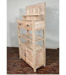 RECLAIMED TEAK STORAGE / DISPLAY RACK - DRAWERS, SHELVES & CABINET
