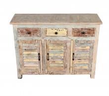 RECLAIMED TEAK 3 DRAWER / 3 DOOR SIDEBOARD / CABINET