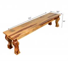 CARVED ROSEWOOD BENCH