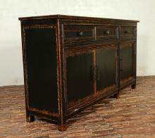 Solid Reclaimed Teak Wood 3 Door, 3 Drawer Sideboard Console Server