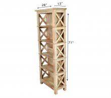 Solid Reclaimed Teak Wood Bookshelf Bookcase Shelving Unit