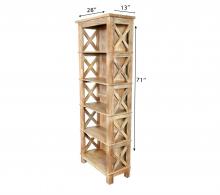 Solid Reclaimed Teak Wood Bookshelf Bookcase Shelving Unit
