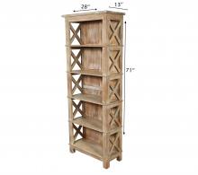 Solid Reclaimed Teak Wood Bookshelf Bookcase Shelving Unit