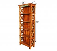 Solid Reclaimed Teak Wood Bookshelf Bookcase Shelving Unit