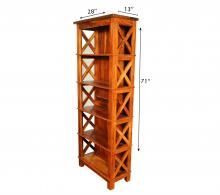 Solid Reclaimed Teak Wood Bookshelf Bookcase Shelving Unit